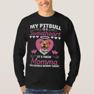 Camiseta Mi Pitbull Es Un Amor, Es Su Mami Que Muestras