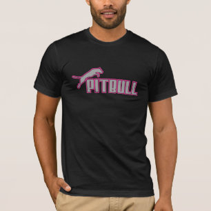 Camiseta Mi Pitbull gris y rosado