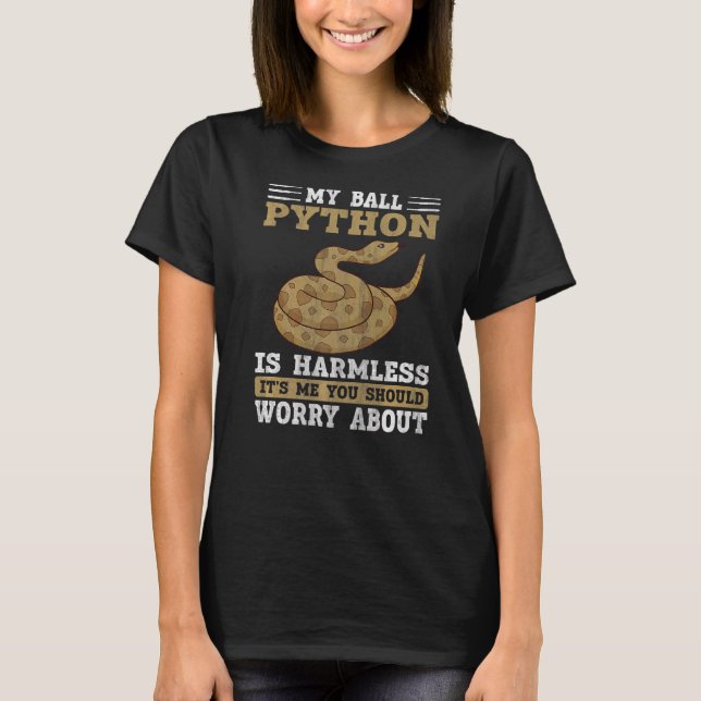 Camiseta Mi Pitón de Bola Es Serpiente Inofensiva  Pitón de (Anverso)