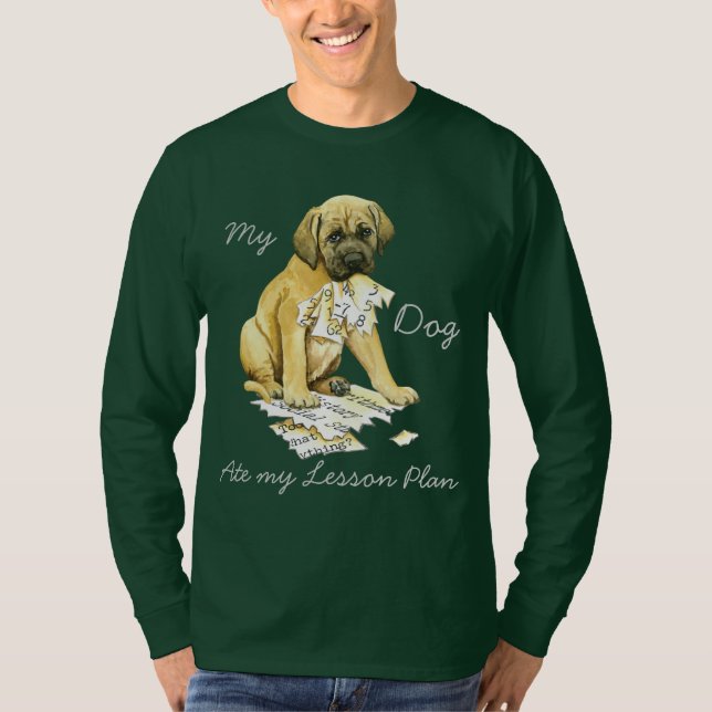 Camiseta Mi plan de clases de mastiff Ate my (Anverso)