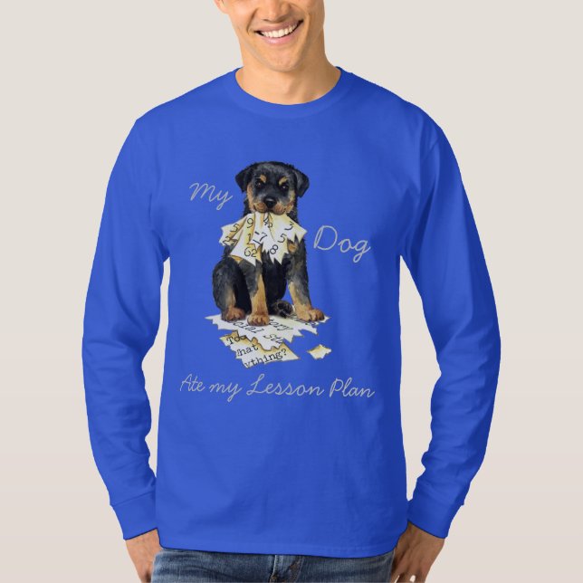 Camiseta Mi plan de clases de Rottweiler Ate My Lesage (Anverso)