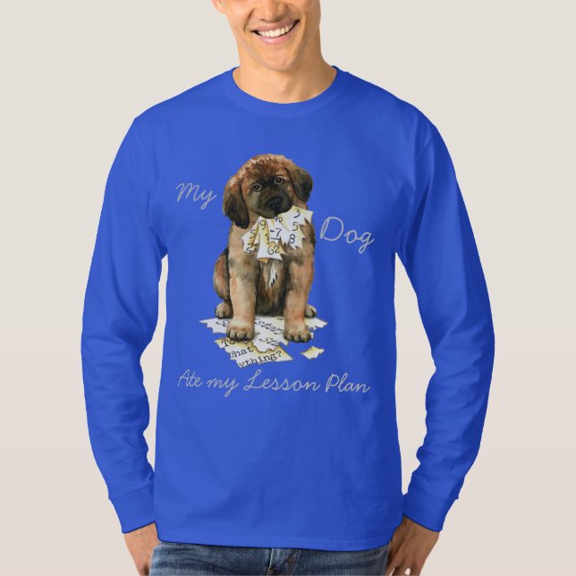 Camiseta Mi plan de lección de Leonberger Ate (Anverso)