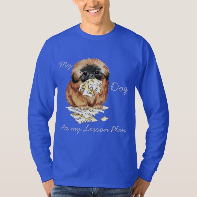 Camiseta Mi plan de lección para los pekingeses (Anverso)