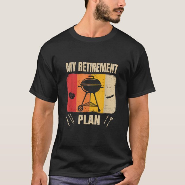 Camiseta Mi plan de retiro BBQ Timer Barbecue Regalo 2021 (Anverso)