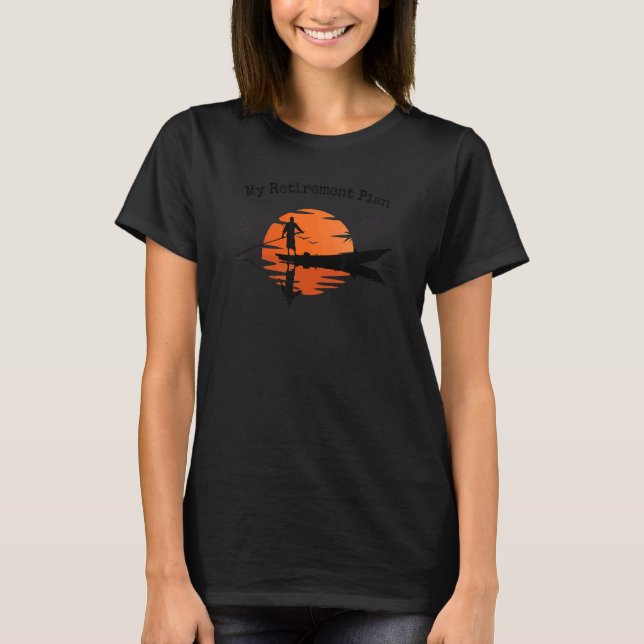 Camiseta Mi plan de retiro Boating Sunset Lake Reflection (Anverso)