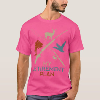 Camiseta Mi plan de retiro Cazar Abuelo de Caza de Pescador