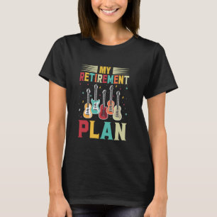 Camiseta Mi plan de retiro guitarra eléctrica Cadena musica