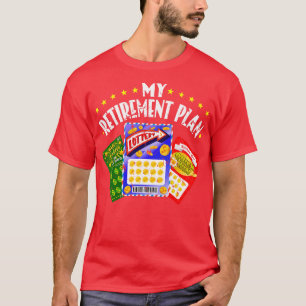 Camiseta Mi plan de retiro Jackpot Lotto Gambling Lotería