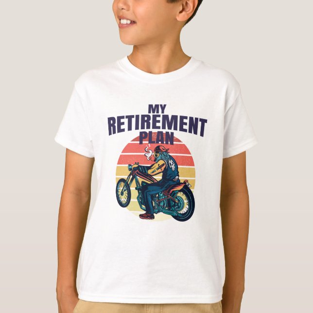 Camiseta Mi plan de retiro para la motocicleta (Anverso)