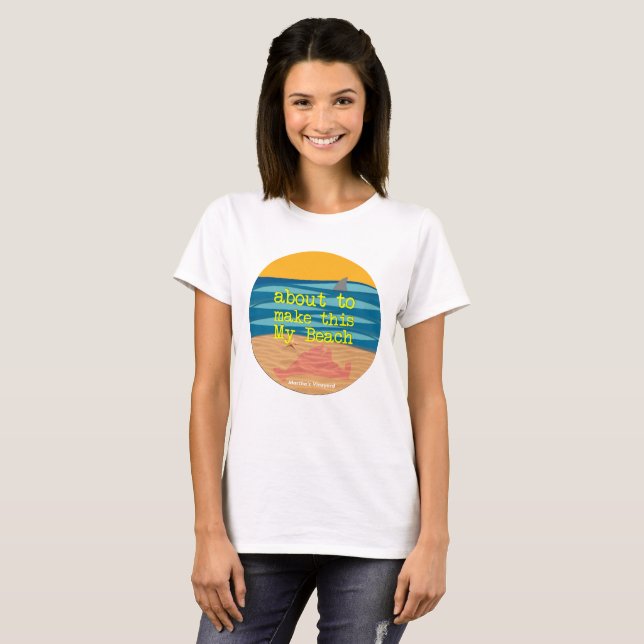 Camiseta ¡Mi playa! Martha's Vineyard Ladies Tee (Anverso completo)
