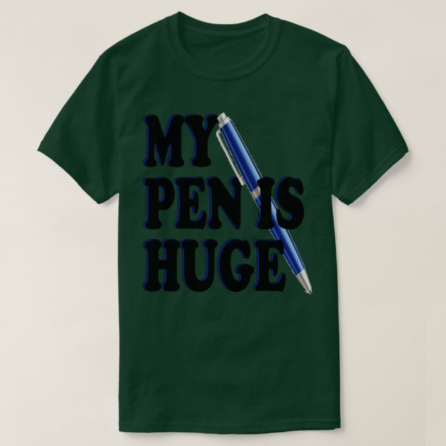 Camiseta mi pluma es enorme (Diseño del anverso)