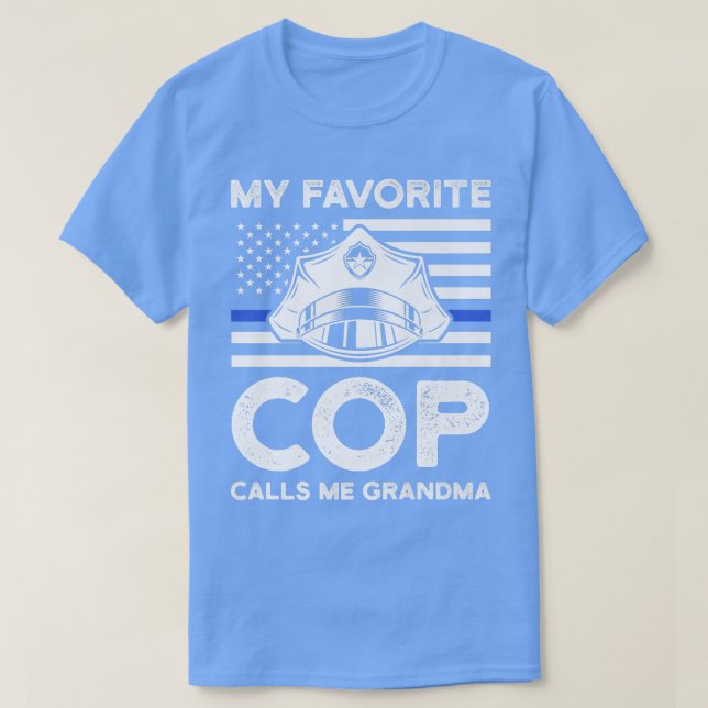 Camiseta mi policía favorito me llama gran policía de la ab (Diseño del anverso)