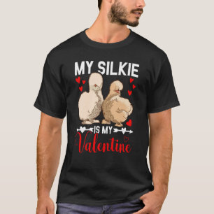Camiseta Mi pollo sedoso es mi criador de San Valentín Silk