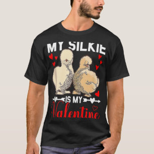 Camiseta Mi pollo sedoso es mi San Valentín Criador de seda