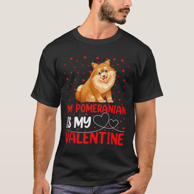 Camiseta Mi Pomerano Es Mi Perro Día de San Valentín De San (Anverso)