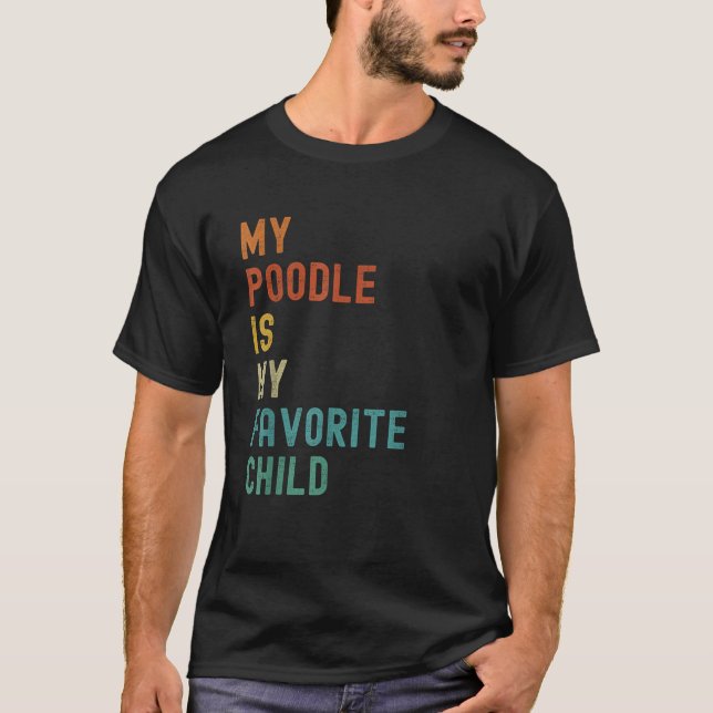 Camiseta Mi Poodle Es Mi Amante Perro Gracioso Infantil Fav (Anverso)