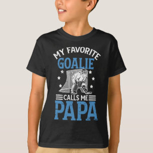 Camiseta Mi portero de hockey sobre hielo favorito Papá hoc