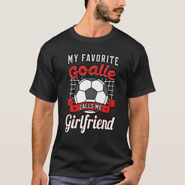 Camiseta Mi portero favorito me llama juego de fútbol de no (Anverso)