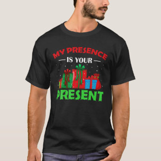 Camiseta Mi Presencia Es Su Actual Navidad Funny 2021 H