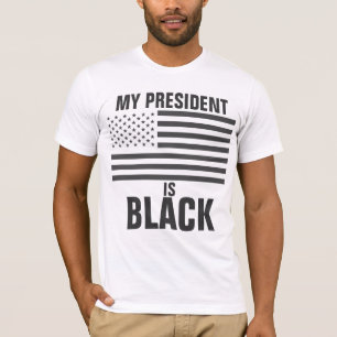 Camiseta Mi presidente es negro