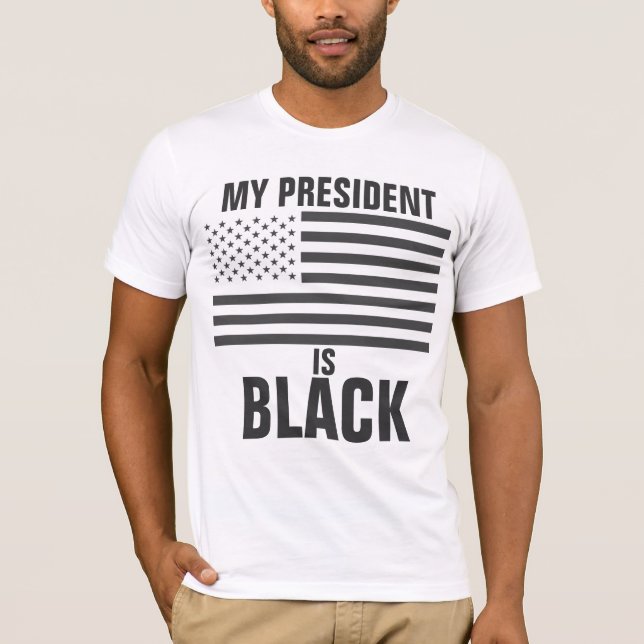 Camiseta Mi presidente es negro (Anverso)