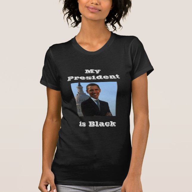 Camiseta Mi presidente es negro (Anverso)