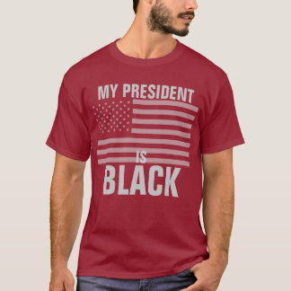 Camiseta Mi presidente es negro