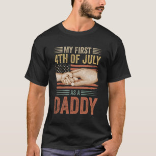Camiseta Mi Primer 4 De Julio Como Papi Bandera Estadounide