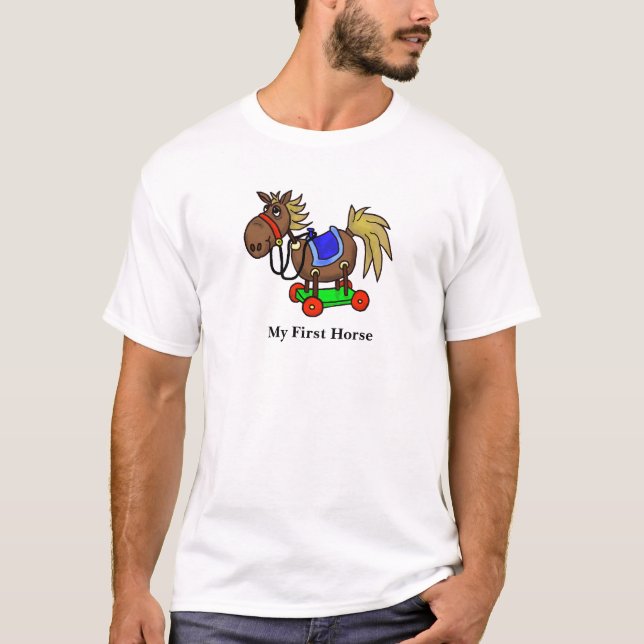 Camiseta ¡Mi primer caballo gracioso Personalizar de camise (Anverso)