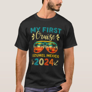 Camiseta Mi primer crucero de vacaciones en familia Cozumel