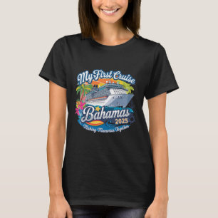Camiseta Mi primer crucero por Bahamas 2025 por primera vez