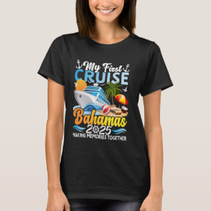 Camiseta Mi primer crucero por Bahamas 2025 por primera vez