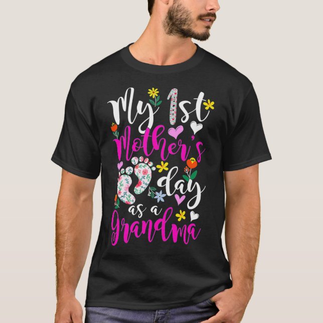 Camiseta Mi primer día de la madre como abuela cómica esper (Anverso)
