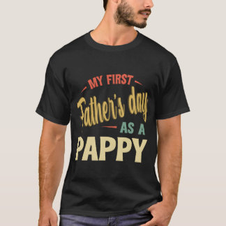 Camiseta Mi Primer Día Del Padre Como Padre Feliz Funn