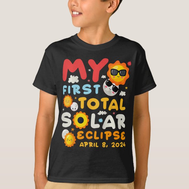 Camiseta Mi primer eclipse solar total del 8 de abril de 20 (Anverso)