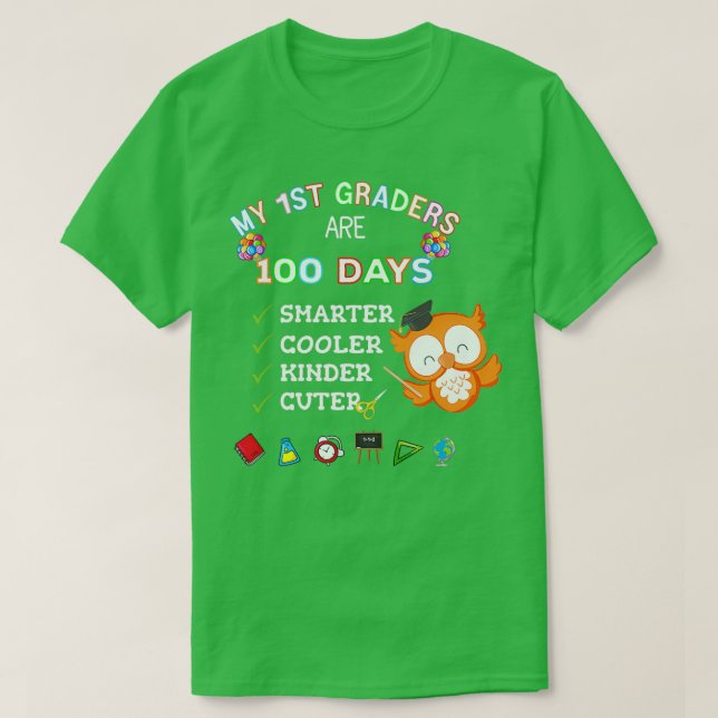 Camiseta mi primer grado 100 días más tierno y más frío (Diseño del anverso)