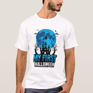 Camiseta Mi Primer Halloween Vintage Castillo Embrujado Beb