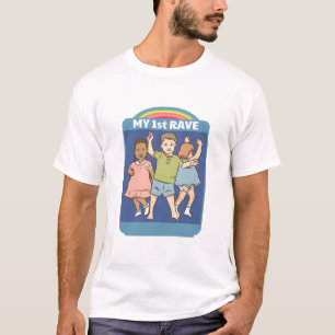 Camiseta Mi primer Ilustracion de postales antiguas