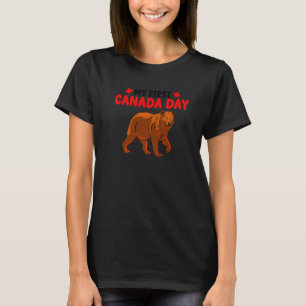 Camiseta Mi primer oso en el Día de Canadá con hoja de arce