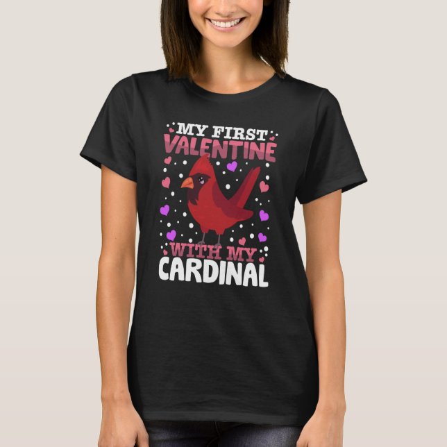 Camiseta Mi Primer San Valentín Con Mi Cardenal Corazón Ani (Anverso)