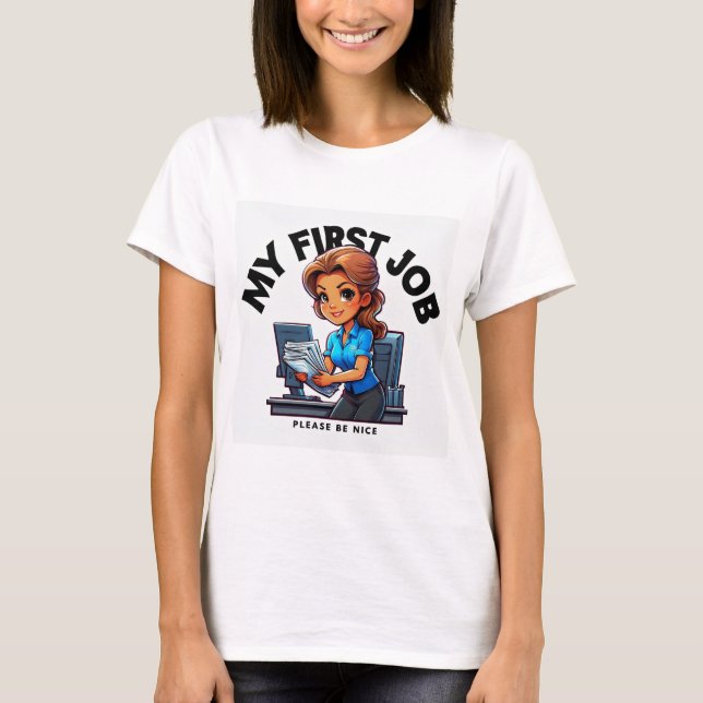 Camiseta Mi primer trabajo de Office (Anverso)