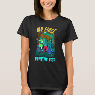 Camiseta Mi primer viaje de caza Zombie Hunter Vintage Nost