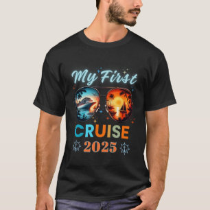 Camiseta Mi primer viaje de crucero por mar 2025