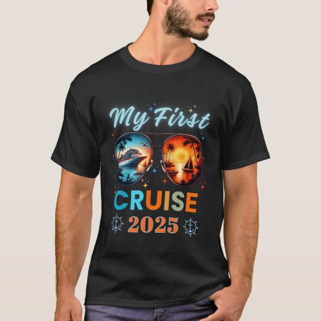 Camiseta Mi primer viaje de crucero por mar 2025 (Anverso)