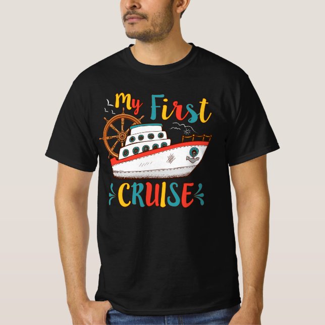 Camiseta Mi primer viaje de vacaciones de crucero por barco (Anverso)