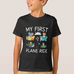 Camiseta Mi primer viaje en avión con mis hijos del primer