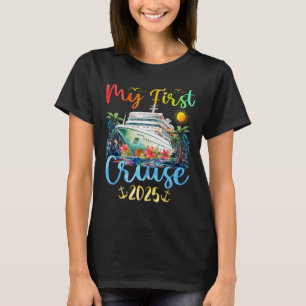 Camiseta Mi primer viaje en crucero 2025 niños de vacacione