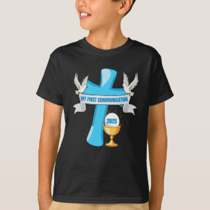Camiseta Mi Primera Comunicación 2025 Cross Chalice Euchari