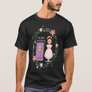 Camiseta Mi Primera Comunión Bautizada Católica Recibió Euc