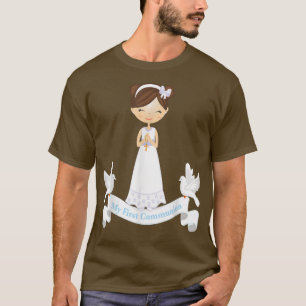 Camiseta Mi primera comunión Rosary Gift Brunette Kids Daug
